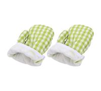 UPKOCH 2pièces de Cuisine Résistants Chaleur Polyester Léger pour Cuisson et Four de Manique Thermique avec Design Carreaux Vert Confortables et Faciles à Ranger