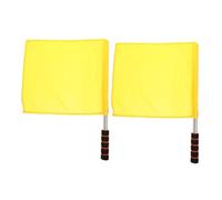 UPKOCH 2pièces Drapeaux de Signalisation Portables Drapeau Arbitre Principal Drapeaux de Signalisation Manuelle pour Arbitrage Entraînement Sportif Ferroviaire
