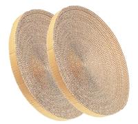 UPKOCH 2pièces Griffoir Carton Rond pour Chat avec Plaque à Griffer De Rechange pour Chambre Et Maison