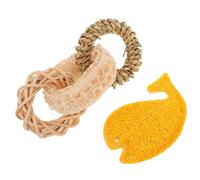 UPKOCH 2pièces Jouets à Mâcher pour Lapin Hamster Et Chinchilla Lot de Tranches De Luffa Colorées pour Mastication Et Dentition Naturelle Accessoires De Jeu pour Petits Animaux De Compagn