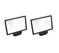 UPKOCH 2pièces Loupe Écran pour Smartphone Agrandisseur Portable avec Support Claire Et Confortable pour Films Et Lecture Compatible avec Les Smartphones Design Léger Et Noir