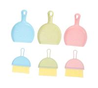 UPKOCH 3 Ensembles Kit de Nettoyage Mini Balai et Pelle Ergonomique pour Cage de Hamster et Cochon Plastique Empilable Brosse Douce pour Litière et Déjections Outil Compact pour Animaux