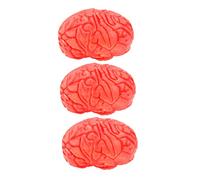 UPKOCH 3 pièces Cerveaux Simulés Réalistes Vinyle pour Halloween Décoration Effrayante Accessoires de Fête Effet Réaliste pour et Scène