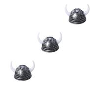 UPKOCH 3 Pièces Chapeaux de Corne pour Halloween Bonnet Viking Chapeau Viking Casque de Viking Casque de Costume Viking Cornes Chapeaux de Buffle Chapeaux en Corne de Taureau
