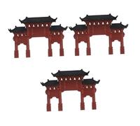 UPKOCH 3 Pièces Miniature Pagoda Statue pour Décoration de Micro Figurine Zen Japonaise pour Aquarium Décoration de Jardin et Modèle Architecture Chinoise pour Intérieur et Bureau