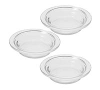 UPKOCH 3 Pièces Plat en Verre Rond 115mm pour Bougie, Forme Chapeau | Verre Transparent, Compatible Chauffe-cire et Lampe, Nettoyage Facile, Usage Salon et Aromathérapie