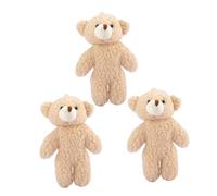 UPKOCH 3 Pièces Porte Clés Ours Peluche Lot de Peluches Suspendues Décoration Sac et Clés Cadeau Confession Amour et Confortable