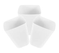 UPKOCH 3 Pièces Poubelle Carrée Ouverte Blanche en PP, Grand Bac Simple | Surface Lisse Intérieure, Nettoyage Facile et Poids Léger, Usage Multi-pièces pour Emballages Plastiques et Canettes