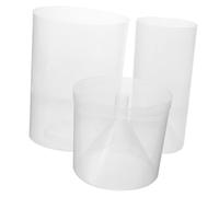 UPKOCH 3 Pièces Support de pluviomètre Pluie Mince de Plein air jauge Petit Outils de pluviomètre Tube de Mesure en Plastique Fournitures d'apprentissage pluviomètres