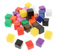 UPKOCH 30 Pièces Lot de Dés Plastiques Vierges Lisses Faces pour DIY Jeu Éducatif Garçon Fille et Adultes Cubes Effaçables pour Création Personnalisée et Apprentissage Mathématique