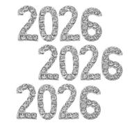 UPKOCH 32 Pièces Pierres Décoratives pour Ongles en Alliage Argenté, Breloques Numériques, Application Facile et Style Polyvalent pour Occasions Spéciales et Usage Quotidien