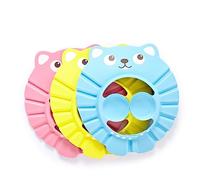 UPKOCH 3pièces Bonnet De Bain Pour Garçon Fille Lot De Souris Cache-oreilles Protection Shampoing Garçon Fille Rose Jaune Bleu