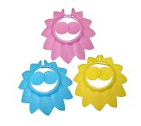 UPKOCH 3pièces Chapeau De Bain Réglable Pour Garçon Fille Casquette Anti-eau Forme Pour Garçon Fille Yeux Oreilles De Bleu Rose Jaune