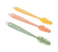 UPKOCH 3pièces Kit De Goupillons Silicone Pour Nettoyage De Biberons Brosse Double Face Pour Nettoyer Recoins Gobelet Couvercle Goupillon Long Fin Pour Profondeur Goulot Fond