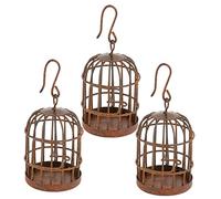 UPKOCH 3pièces Mini Cage à Oiseaux Décorative Modèle De Cage Miniature Fournitures pour Mini-Maison Ornement De Décoration De Maison
