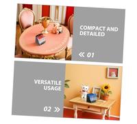 UPKOCH 4 Ensembles Miniature Dollhouse File Folders Mini Desktop Paper Organizer Plastic Office Accessories for Dollhouse Study Decoration
