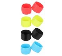 UPKOCH 4 paires Anneaux de Fixation pour Guidoline de Silicone Antidérapants Protection Durable Du Guidon pour Vtt et Route Accessoires Cyclisme Colorés Rouge Bleu Noir Jaune