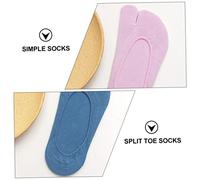 UPKOCH 4 paires Chaussettes Filles été Bicolores Confortables Design Deux Orteils Légères et Élastiques Lot de Colorées