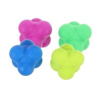 UPKOCH 4 Pièces Balles de Réaction Hexagonales Caoutchouc Balle Entraînement Fitness pour Coordination Œil-Main et Amélioration Réflexes Adaptées à Sports et Surfaces