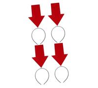 UPKOCH 4 Pièces bandeau bandeau de cheveux mignon cerceaux de cheveux avec pointe de produit Forme Accessoire d'Halloween coiffure chiffon rouge