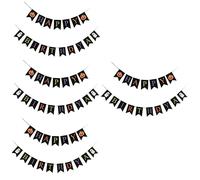 UPKOCH 4 Pièces Bannière Anniversaire Halloween Décorative avec Lettres Happy Birthday et Motifs Citrouille Guirlande Murale Festive pour Fête et Décoration Ambiance