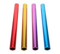 UPKOCH 4 Pièces Bâtons de Relais Aluminium Électroplaqué Multicolores Sticks de Course Résistants et Légers pour Compétitions et Entraînements sur Piste