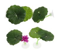 UPKOCH 4 Pièces Betta Leaf Hammock With Suction Cup Artificial Plants For Aquarium Fish Rest Area Stable Betta Bed Leaf Pad For Tank Landscaping And Natural Habitat