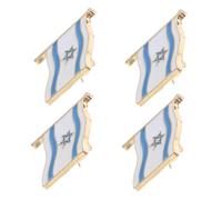 UPKOCH 4 pièces Broche Drapeau Israël Lot de Badge Patriotique pour Vestes Sacs et Chapeaux Épingle Créative pour Événements et Célébrations