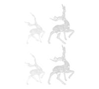 UPKOCH 4 Pièces Cerf de Noël en Acrylique, Décorations Sapin | Design Adorable et Raffiné, pour Rebord de Fenêtre, Étagère, Vitrine de Magasin ou Hall D’hôtel
