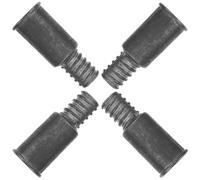 UPKOCH 4 Pièces Embout Fileté de Manche de Balai en Alliage D'aluminium Argenté, Design Riveté Sécurisé et Stable, Diamètre Tube Adapté 22 Mm, Accessoire pour Salle de Bain