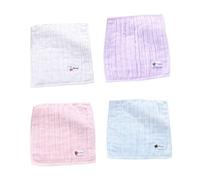 UPKOCH 4 Pièces Lingettes En Coton Pour Garçon Fille Serviette De Visage Carrée Douce Et Respirante