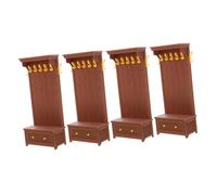 UPKOCH 4 Pièces Meuble Bibliothèque pour Maison de Poupée Mini Rangement Sécurisé pour Garçon Fille Accessoire Décoratif pour Jeu Dimagination