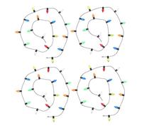 UPKOCH 4 Pièces Mini Beaded Light String Garland for Dollhouse Mini Christmas Tree Flexible Craft Decoration for Holiday Party