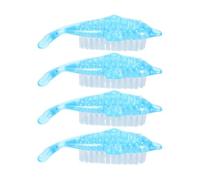 UPKOCH 4 Pièces Pinceau Anti Poussière Ongle en Plastique Pp en Forme D'animal Marin, Outil de Manucure Pratique Poils Doux pour Usage à Domicile Couleur Aléatoire