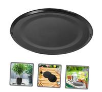 UPKOCH 4 pièces Plateau de Plantes Rond Noir Grand Format Plateau de Drainage pour Pots de Fleurs Intérieur Bac pour et