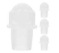UPKOCH 4 Pièces Roller en Quartz Rose pour Flacon D'huile Essentielle 10ml, Bille en Jade Blanc Facile à Utiliser, Application Uniforme pour Roll-on 16 Mm