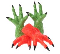 UPKOCH 4 pièces Set de Doigts Artificiels Colorés pour Fêtes et Farces Marionnettes à Doigts Rigolotes Matériau Réutilisable Accessoires Prank Party pour Adultes