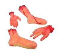 UPKOCH 4 Pièces Simulation De Membres Sectionnés Costumes pour Adultes Costume Gonflable Artificiel Décor Parties du Corps Ensanglantées Zombi Horreur Animatronique Trousse Masques Vinyle