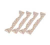 UPKOCH 4 Pièces Wood Onlays for Chinese Architectural Models Unfinished Wooden Beam Appliques for DIY Dollhouse Table Accessories Authentic Hanging Beam Design