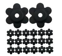 UPKOCH 40 Pièces Flower Shaped Garden Flag Pole Rubber Stoppers Nonslip Iron Art Weather Resistant Holders for Outdoor Indoor