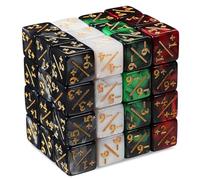 UPKOCH 48 pièces Lot de Dés Mathématiques Compteurs pour Jeux Éducatifs et Familiaux Chiffres Clairs Noir Blanc Rouge Vert