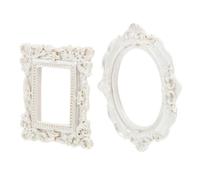 UPKOCH 4pièces Cadre Photo Vintage Cadre Photo Créatif Rétro pour Décor De Bureau Oval Et Perle Blanche pour Poses Et Événements