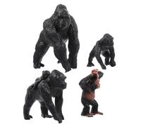 UPKOCH 4pièces Figurines Animaux Modèles Réalistes De Chimpanzés pour Jeux Éducatifs Et Décoration Forêt