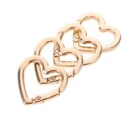 UPKOCH 4pièces Mousquetons Forme De Cœur Alliage De Zinc Porte-clés à Ressort Robuste pour Voyage Camping Et Organisation