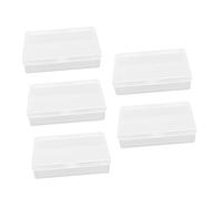 UPKOCH 5 Pièces Boîte de Rangement Rectangulaire Plastique Transparente pour Cartes Poker et Jeux Lot de Conteneurs de Stockage et pour Cartes et Accessoires de Jeu