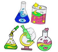 UPKOCH 5 pièces Broches Émail Scientifiques Style Recherche Brooches pour Femmes Pins Décoratifs pour Chapeaux Accessoires Mode Légers et Durables