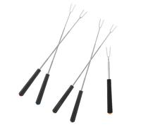 UPKOCH 5 pièces Brochettes Barbecue Inox Télescopiques Fourchettes Acier Inoxydable pour Feu de Camp Manches Plastiques Ergonomiques Outils Grillades Portables pour Camping et Barbecue