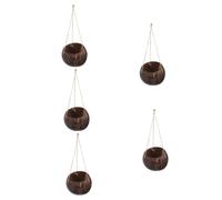 UPKOCH 5 Pièces Coque à Suspendue Croissance jardinieres Exterieur Panier de Fleurs de Plantes suspendues Pendentif jardinière Pot de Plantes Suspendu Coquille de Noix de