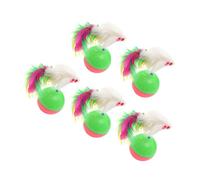 UPKOCH 5 pièces Lot de Jouets Chat Tumbler Rat Peluche Colorés Interactif Antiboredom pour Maison et Magasin Design Cartoon Durable et Stable