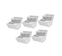 UPKOCH 5 Pièces Metal Rabbit Feeder for Cage Hanging Small Animal Food Dispenser for Guinea Pigs Ferrets Chinchillas Poultry Outdoor Indoor Bunny Feeding Trough